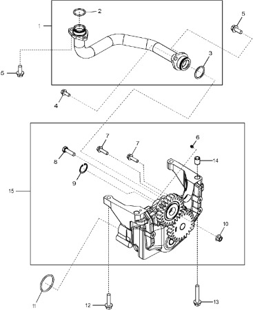 John Deere 9470RX - Pompa olejowa DZ110644 (Silnik) - Olejové čerpadlo pro Zemědělská technika: obrázek 1 John Deere 9470RX - Pompa olejowa DZ110644 (Silnik) - Olejové čerpadlo pro Zemědělská technika: obrázek 1