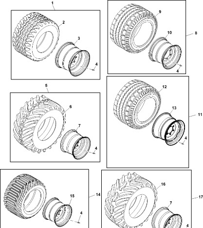 John Deere 960 - Zestaw koła i opony DC218375 (Rama, pokrywy, róźne) - Kompletní kolo pro Zemědělská technika: obrázek 1 John Deere 960 - Zestaw koła i opony DC218375 (Rama, pokrywy, róźne) - Kompletní kolo pro Zemědělská technika: obrázek 1
