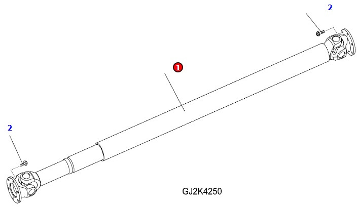 Komatsu WA100 - wał Kardana 42W-20-26120 - Kardan pro Zemědělská technika: obrázek 1 Komatsu WA100 - wał Kardana 42W-20-26120 - Kardan pro Zemědělská technika: obrázek 1