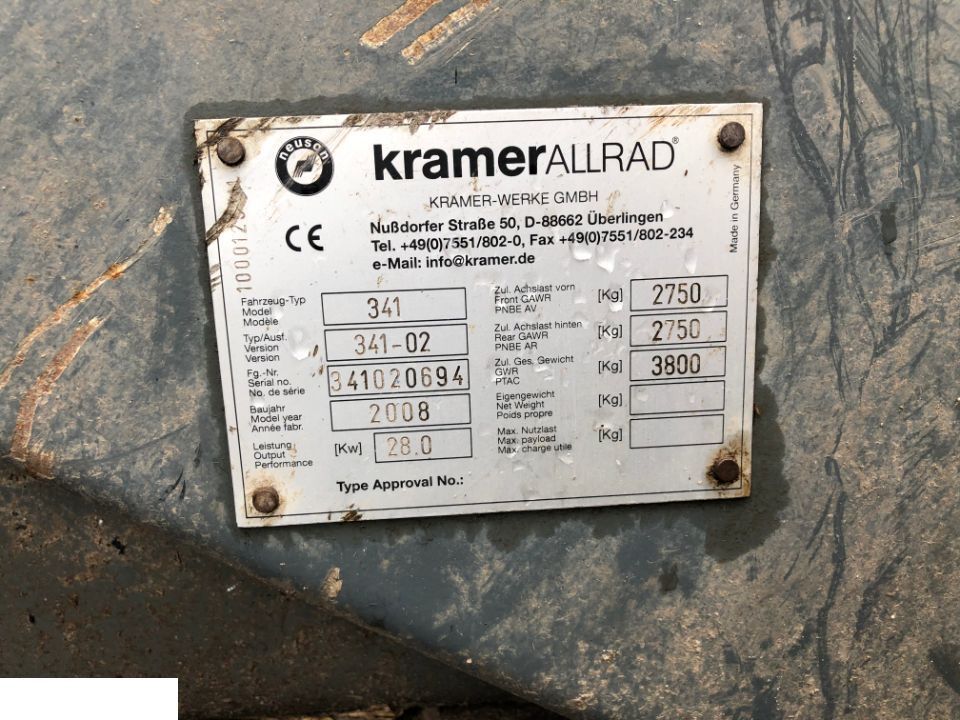 Kramer Allrad 280 341-02 Radlader - Części - Felgi / Koła / Opony - Kompletní kolo pro Stavební technika: obrázek 4 Kramer Allrad 280 341-02 Radlader - Części - Felgi / Koła / Opony - Kompletní kolo pro Stavební technika: obrázek 4