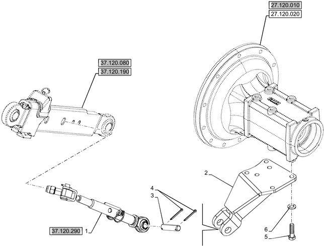 New Holland T6090 T6070 Stabilizator 5197252 - Náhradní díly pro Traktor: obrázek 1 New Holland T6090 T6070 Stabilizator 5197252 - Náhradní díly pro Traktor: obrázek 1