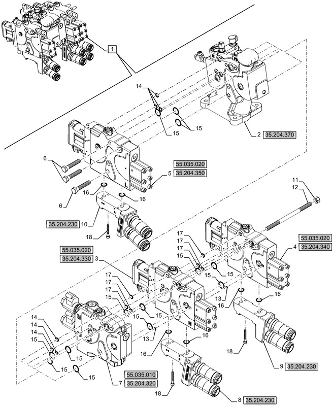 New Holland T6090 T6070 Rozdzielacz valve assy hitch ccm 47887017 - Hydraulický ventil pro Traktor: obrázek 1 New Holland T6090 T6070 Rozdzielacz valve assy hitch ccm 47887017 - Hydraulický ventil pro Traktor: obrázek 1