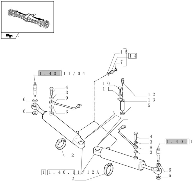 New Holland T6090 T7230 Silownik ukl kierown double acting, 25mm rod, 200mm stroke 47130813 - Ovládání volantem pro Zemědělská technika: obrázek 1 New Holland T6090 T7230 Silownik ukl kierown double acting, 25mm rod, 200mm stroke 47130813 - Ovládání volantem pro Zemědělská technika: obrázek 1