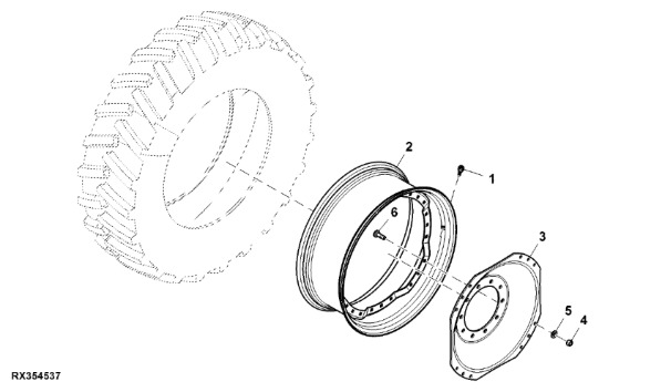 RE273210 John Deere 8345R - Koło - Kompletní kolo pro Adaptér na kukuřici: obrázek 1 RE273210 John Deere 8345R - Koło - Kompletní kolo pro Adaptér na kukuřici: obrázek 1