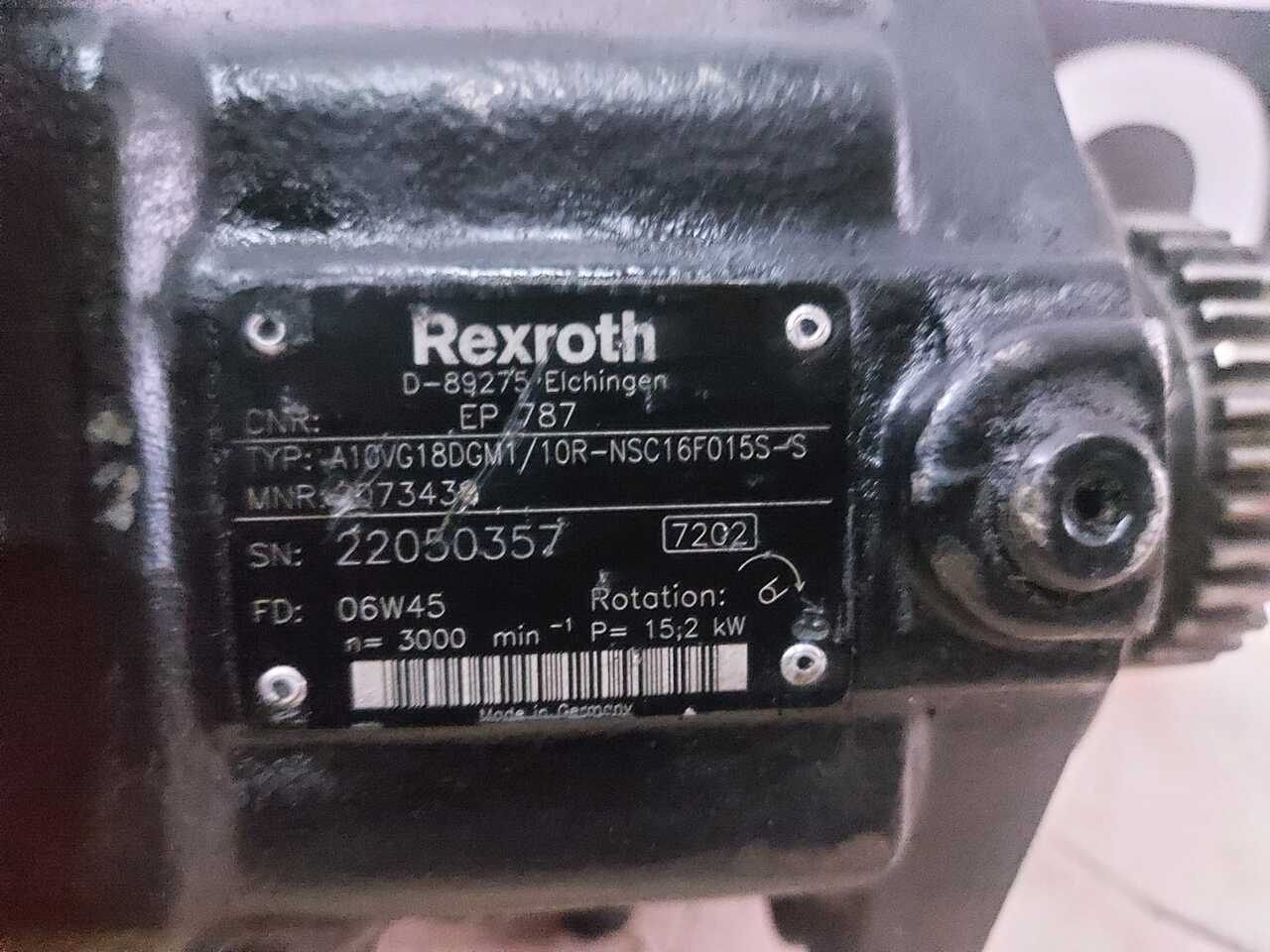 Rexroth A10VG18DGM1/10R - Hydraulické čerpadlo pro Zemědělská technika: obrázek 2 Rexroth A10VG18DGM1/10R - Hydraulické čerpadlo pro Zemědělská technika: obrázek 2