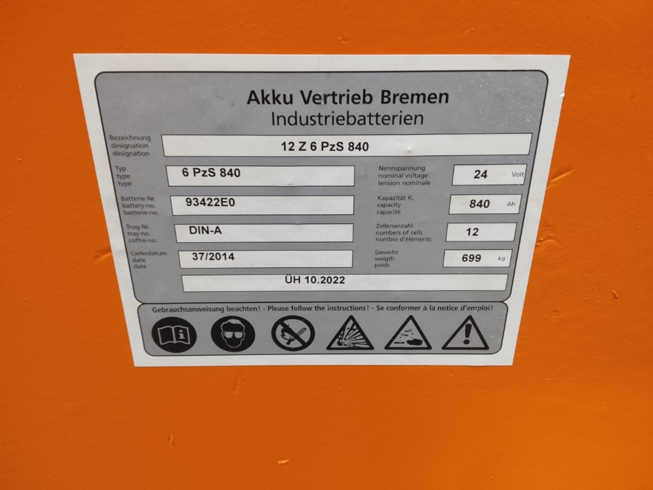AVB 24V 840Ah - Akumulátor pro Manipulační technika: obrázek 2 AVB 24V 840Ah - Akumulátor pro Manipulační technika: obrázek 2