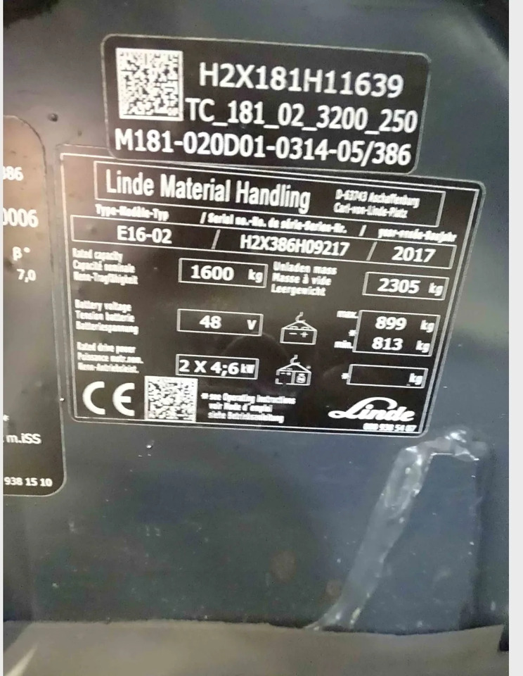 Linde E16-02 - Elektrický vysokozdvižný vozík: obrázek 2 Linde E16-02 - Elektrický vysokozdvižný vozík: obrázek 2