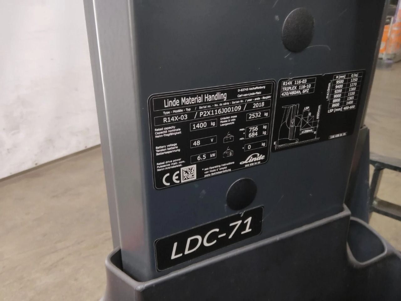 Linde R14X-03 - Retrak: obrázek 2 Linde R14X-03 - Retrak: obrázek 2
