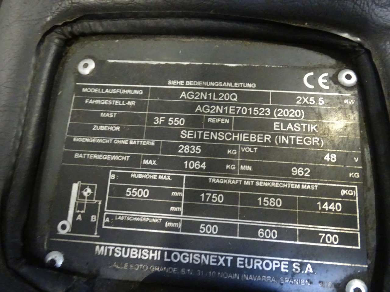 Mitsubishi AG2N1L20Q - Elektrický vysokozdvižný vozík: obrázek 2 Mitsubishi AG2N1L20Q - Elektrický vysokozdvižný vozík: obrázek 2