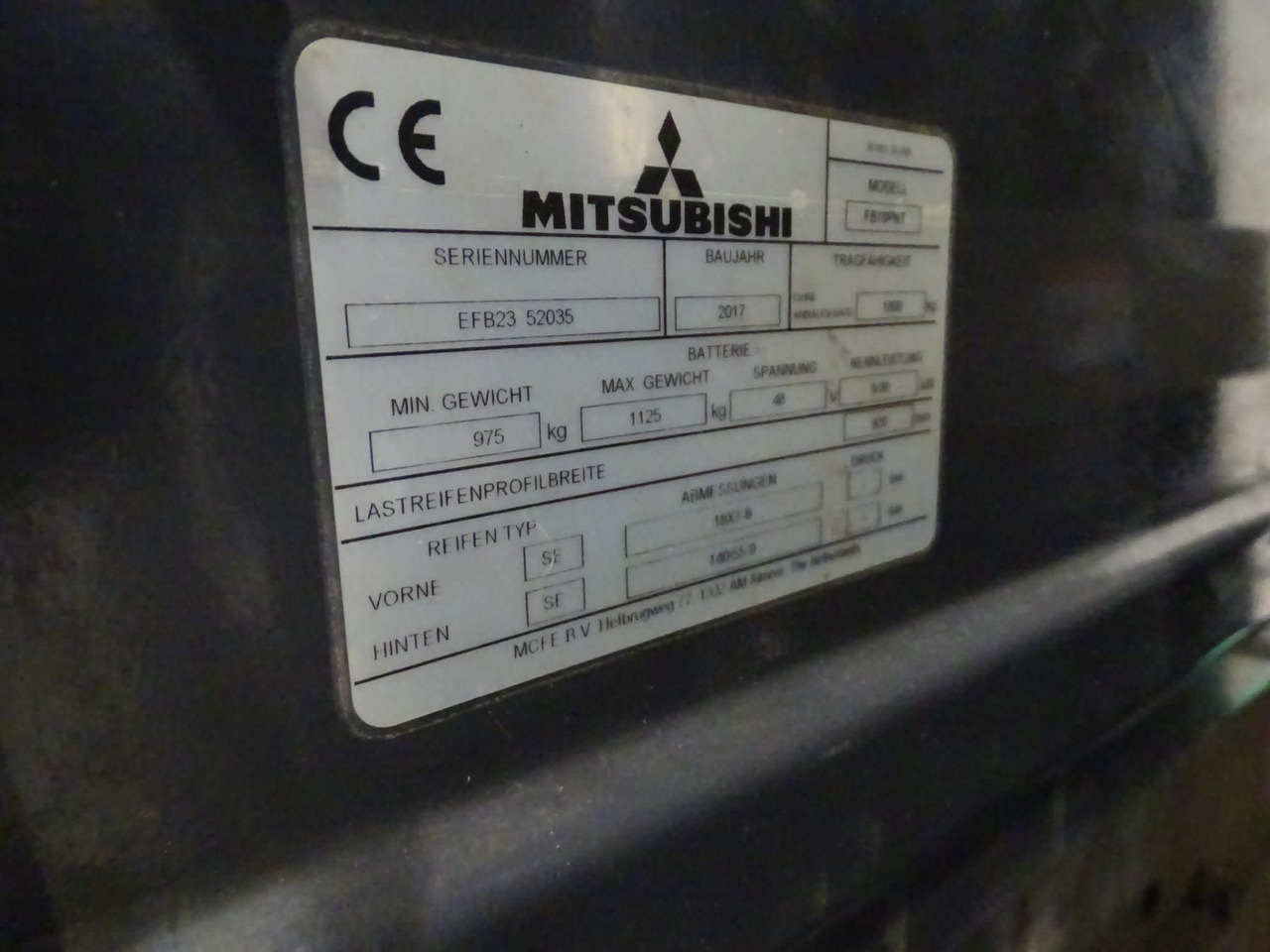 Mitsubishi FB18PNT - Elektrický vysokozdvižný vozík: obrázek 2 Mitsubishi FB18PNT - Elektrický vysokozdvižný vozík: obrázek 2