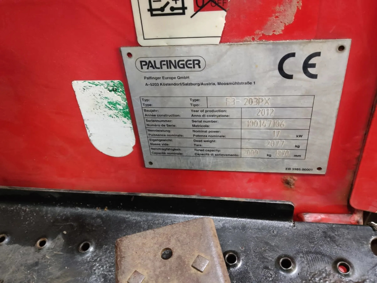 Palfinger F3 -203PX - Dieselový vysokozdvižný vozík: obrázek 2 Palfinger F3 -203PX - Dieselový vysokozdvižný vozík: obrázek 2