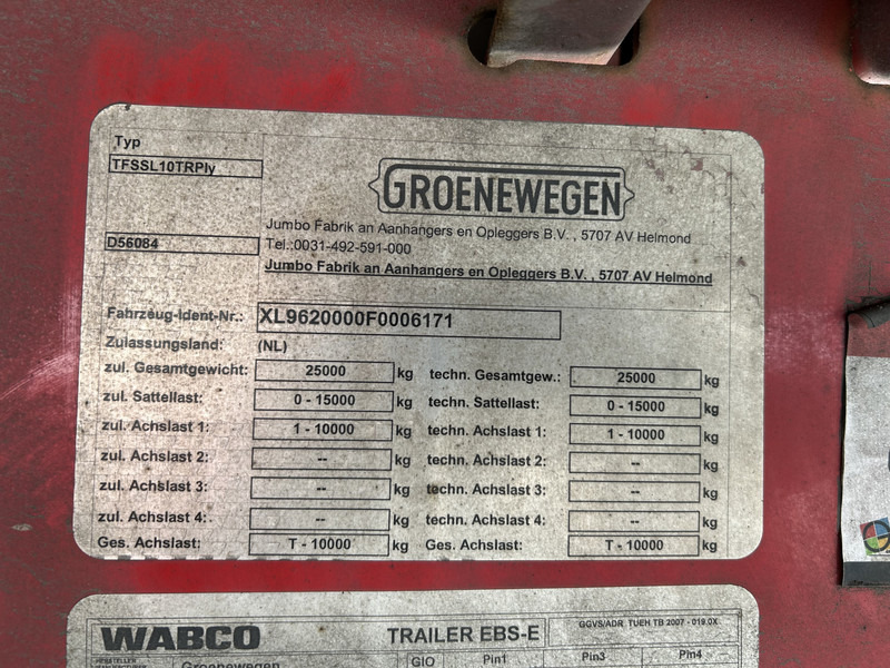Skříňový návěs Groenewegen Jumbo / City / Box / Laadklep 2500 kg / APK TUV 11-25: obrázek 12