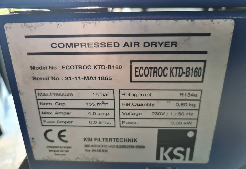 Osuszacz ziębniczy ECOTROC 2,6m3/min - Mobilní kompresor: obrázek 3 Osuszacz ziębniczy ECOTROC 2,6m3/min - Mobilní kompresor: obrázek 3