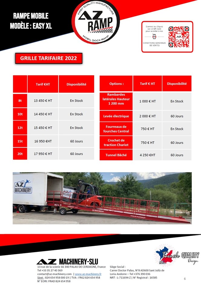 AZ RAMP EASY-XL 8 mobile loading ramp - Nájezdová rampa: obrázek 4 AZ RAMP EASY-XL 8 mobile loading ramp - Nájezdová rampa: obrázek 4