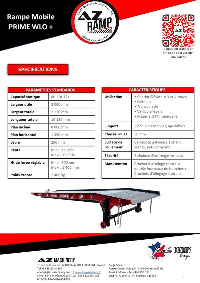 AZ RAMP-PRIME PRIME WLO + 8 . Industrial Mobil Loading Ramp - Nájezdová rampa: obrázek 4 AZ RAMP-PRIME PRIME WLO + 8 . Industrial Mobil Loading Ramp - Nájezdová rampa: obrázek 4