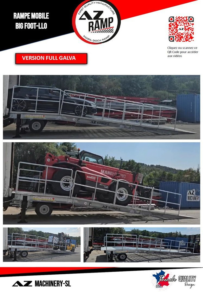 Large Mobile dock ramp, uncouplable AZ RAMP - KING VERSION, BIG FOOT L20 T-INOX - Nájezdová rampa: obrázek 3 Large Mobile dock ramp, uncouplable AZ RAMP - KING VERSION, BIG FOOT L20 T-INOX - Nájezdová rampa: obrázek 3