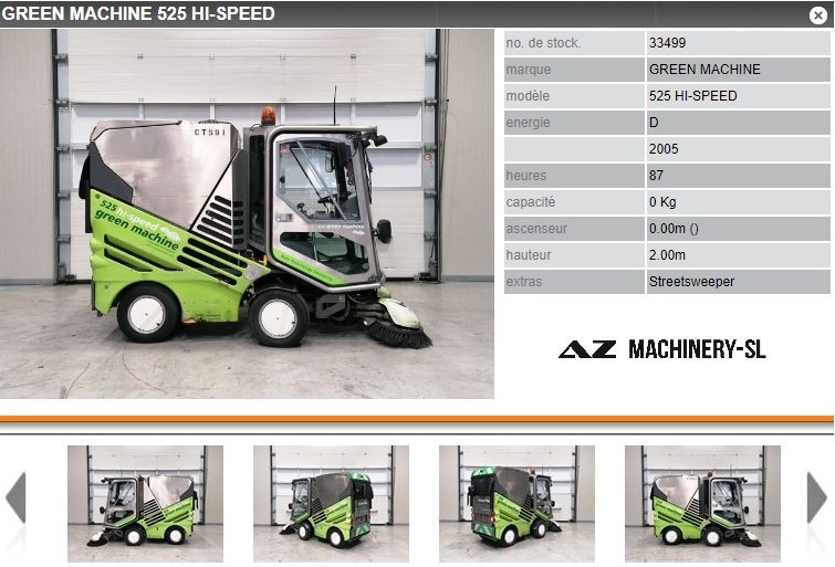 Used Street sweeper GREEN MACHINE - 525 HI-SPEED - Zametací vůz: obrázek 1 Used Street sweeper GREEN MACHINE - 525 HI-SPEED - Zametací vůz: obrázek 1