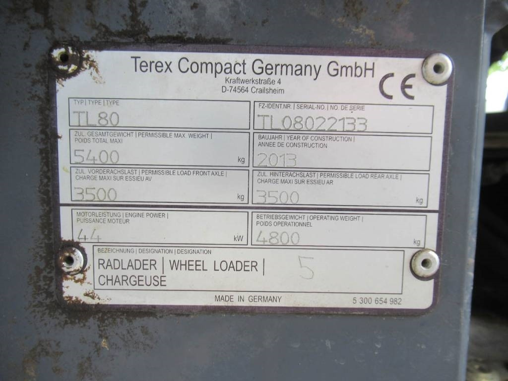 Terex TL 80 AS - Kolový nakladač: obrázek 5 Terex TL 80 AS - Kolový nakladač: obrázek 5