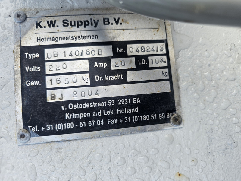 Kw supply schrootmagneet scrap magnet sennebogen fuchs liebherr lh - Příslušenství pro Stavební technika: obrázek 5 Kw supply schrootmagneet scrap magnet sennebogen fuchs liebherr lh - Příslušenství pro Stavební technika: obrázek 5