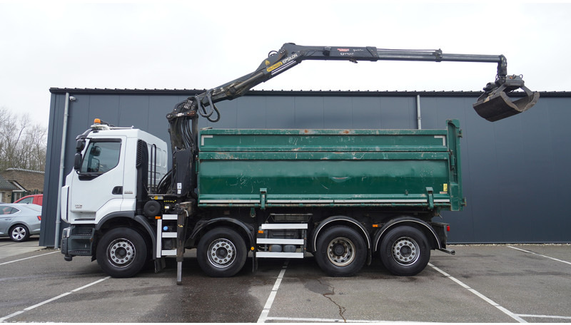Renault PREMIUM 380 DXI 8X2/6 2 SIDE TIPPER WITH PLFINGER Q 170 Z CRANE.278.200KM - Auto s hydraulickou rukou: obrázek 1 Renault PREMIUM 380 DXI 8X2/6 2 SIDE TIPPER WITH PLFINGER Q 170 Z CRANE.278.200KM - Auto s hydraulickou rukou: obrázek 1