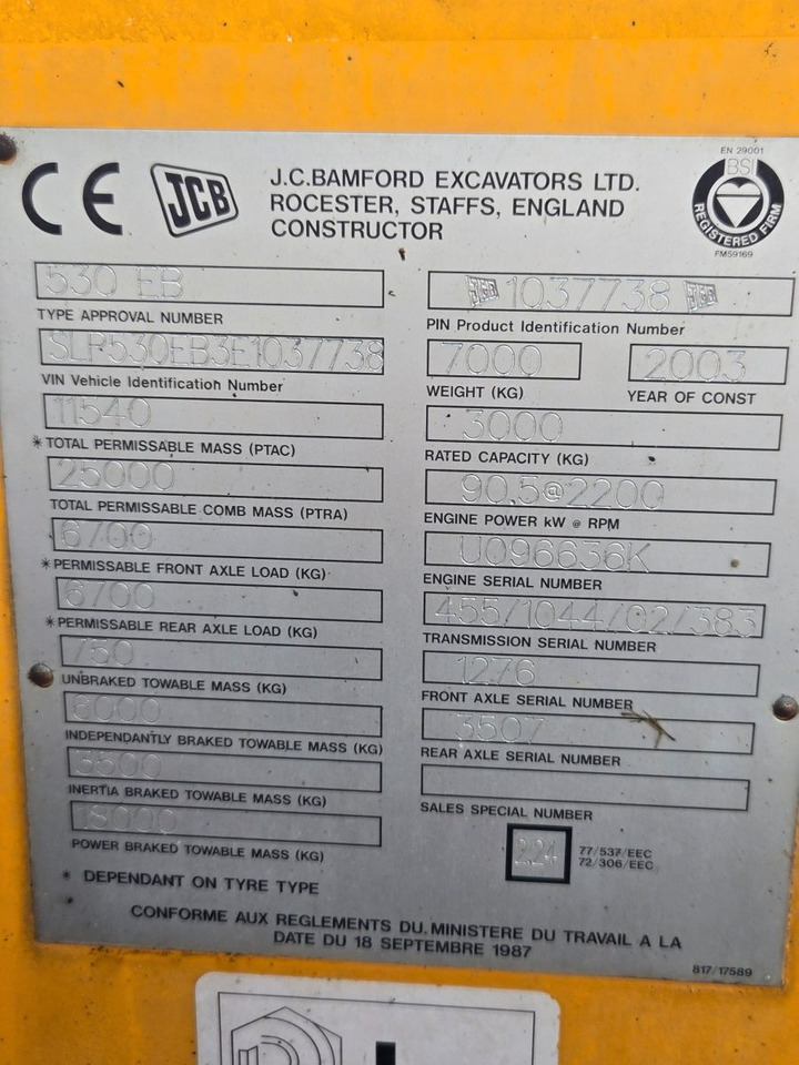 JCB 530 - Teleskopický manipulátor: obrázek 2 JCB 530 - Teleskopický manipulátor: obrázek 2