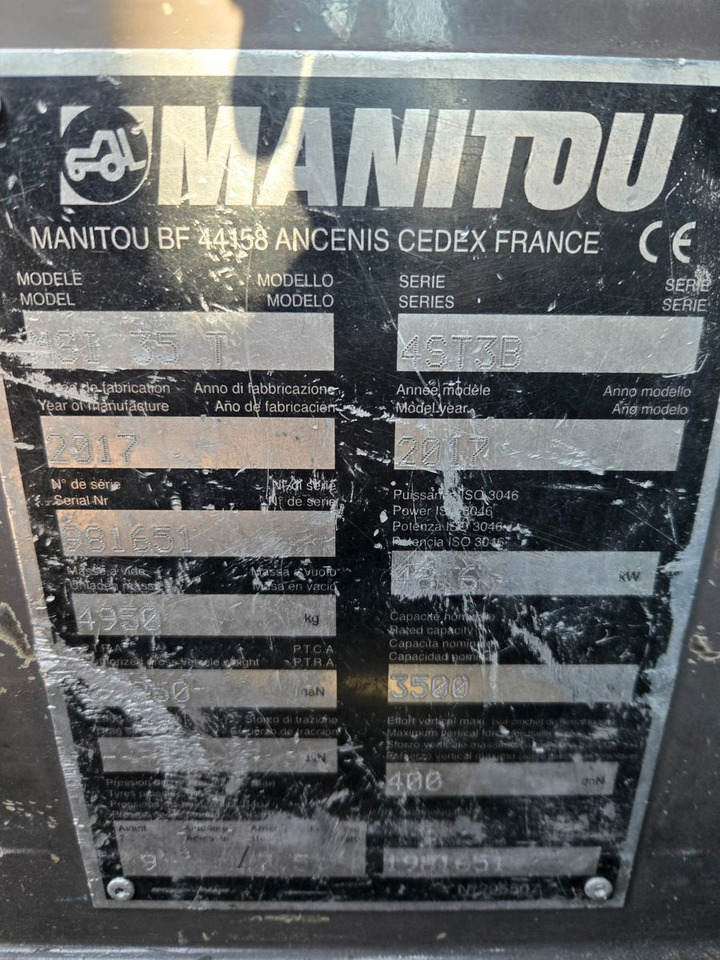 Manitou MSI35T - Vysokozdvižný vozík: obrázek 2 Manitou MSI35T - Vysokozdvižný vozík: obrázek 2