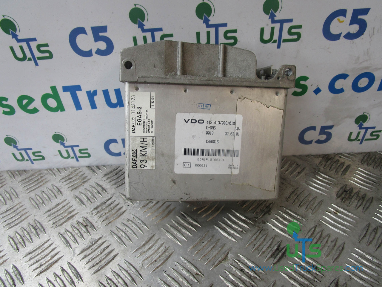 DAF EGAS THROTTLE CONTROL VDO ECU P/NO 412.413/006/010 - Řídicí blok pro Nákladní auto: obrázek 1 DAF EGAS THROTTLE CONTROL VDO ECU P/NO 412.413/006/010 - Řídicí blok pro Nákladní auto: obrázek 1