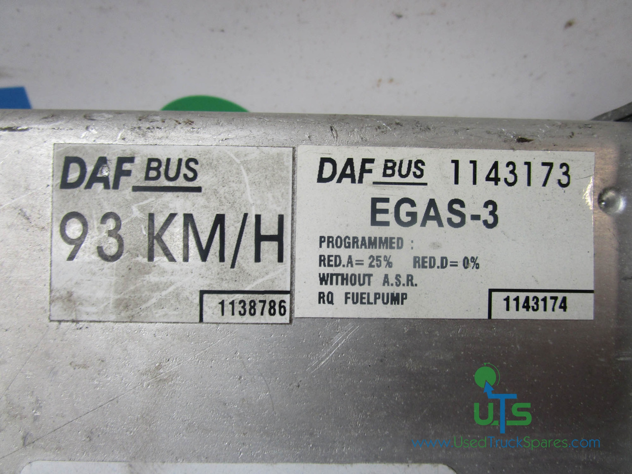 DAF EGAS THROTTLE CONTROL VDO ECU P/NO 412.413/006/010 - Řídicí blok pro Nákladní auto: obrázek 2 DAF EGAS THROTTLE CONTROL VDO ECU P/NO 412.413/006/010 - Řídicí blok pro Nákladní auto: obrázek 2