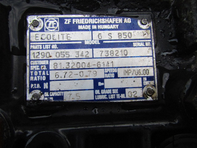 MAN TGL ZF65850 ECOLITE GEARBOX - Převodovka pro Nákladní auto: obrázek 3 MAN TGL ZF65850 ECOLITE GEARBOX - Převodovka pro Nákladní auto: obrázek 3
