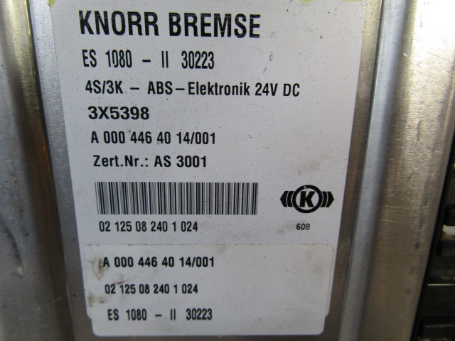 MERCEDES ATEGO 1823 ABS ECU P/NO A0004464014/001 - Řídicí blok pro Nákladní auto: obrázek 2 MERCEDES ATEGO 1823 ABS ECU P/NO A0004464014/001 - Řídicí blok pro Nákladní auto: obrázek 2