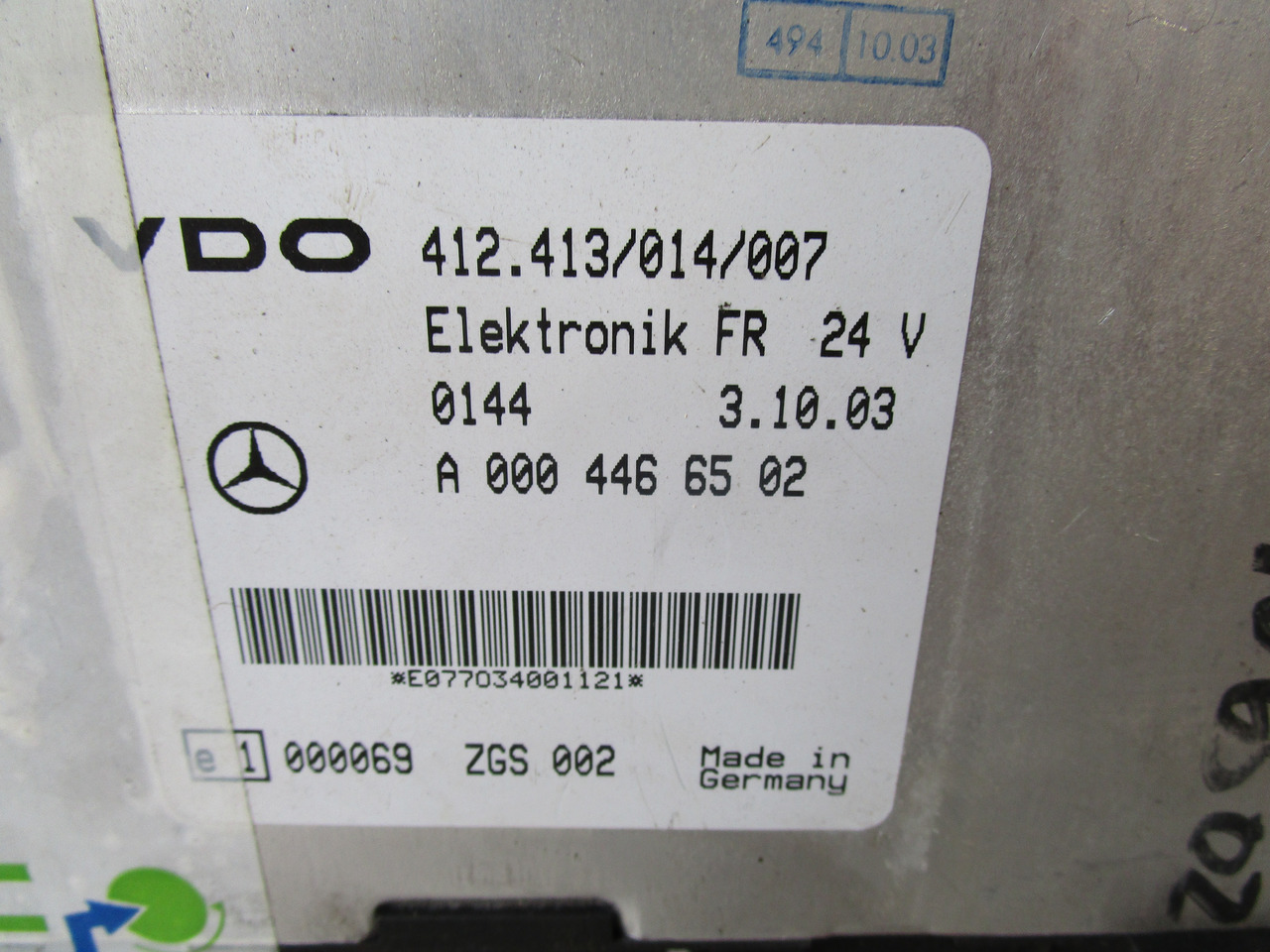 MERCEDES ATEGO FR ECU P/NO A0004466502 - Řídicí blok pro Nákladní auto: obrázek 2 MERCEDES ATEGO FR ECU P/NO A0004466502 - Řídicí blok pro Nákladní auto: obrázek 2
