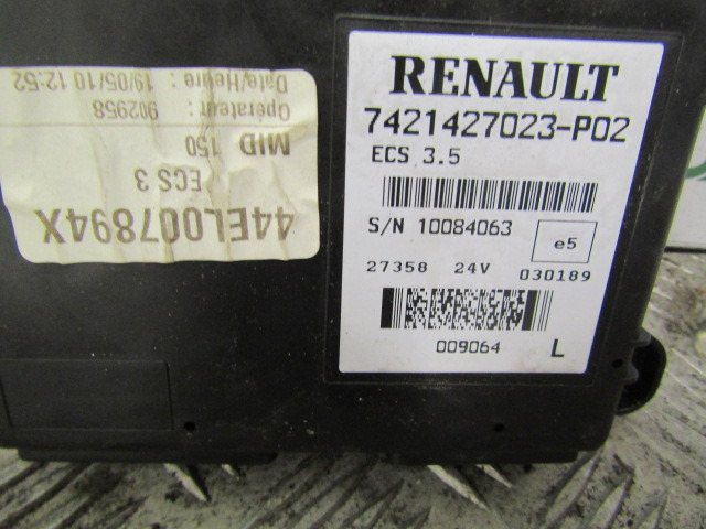 RENAULT MIDLUM DXI ECS CONTROL UNIT P/NO 7421427023-PO2 - Elektrický systém pro Nákladní auto: obrázek 2 RENAULT MIDLUM DXI ECS CONTROL UNIT P/NO 7421427023-PO2 - Elektrický systém pro Nákladní auto: obrázek 2