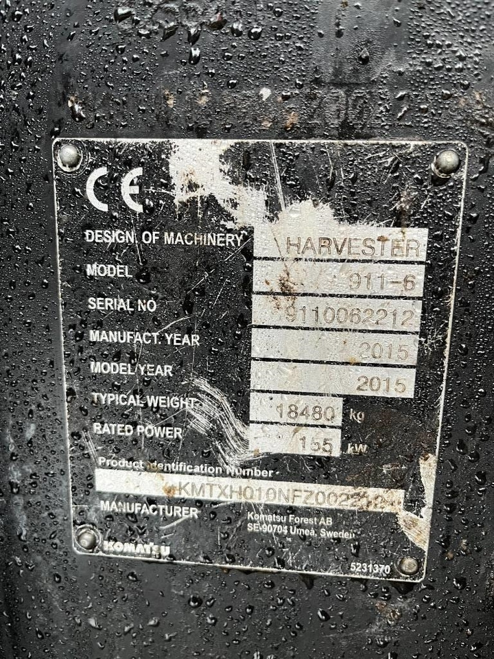 Komatsu 911.6 - Harvestor: obrázek 2 Komatsu 911.6 - Harvestor: obrázek 2