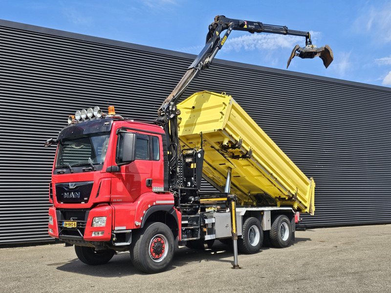 MAN TGS 33.480 6x6 / PALFINGER Z CRANE / 2 SIDE TIPPER - Sklápěč, Auto s hydraulickou rukou: obrázek 1 MAN TGS 33.480 6x6 / PALFINGER Z CRANE / 2 SIDE TIPPER - Sklápěč, Auto s hydraulickou rukou: obrázek 1