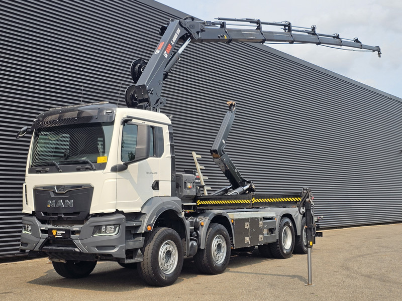 MAN TGS 35.470 8X4 BB / HIAB CRANE + HOOKLIFT - Hákový nosič kontejnerů, Auto s hydraulickou rukou: obrázek 1 MAN TGS 35.470 8X4 BB / HIAB CRANE + HOOKLIFT - Hákový nosič kontejnerů, Auto s hydraulickou rukou: obrázek 1