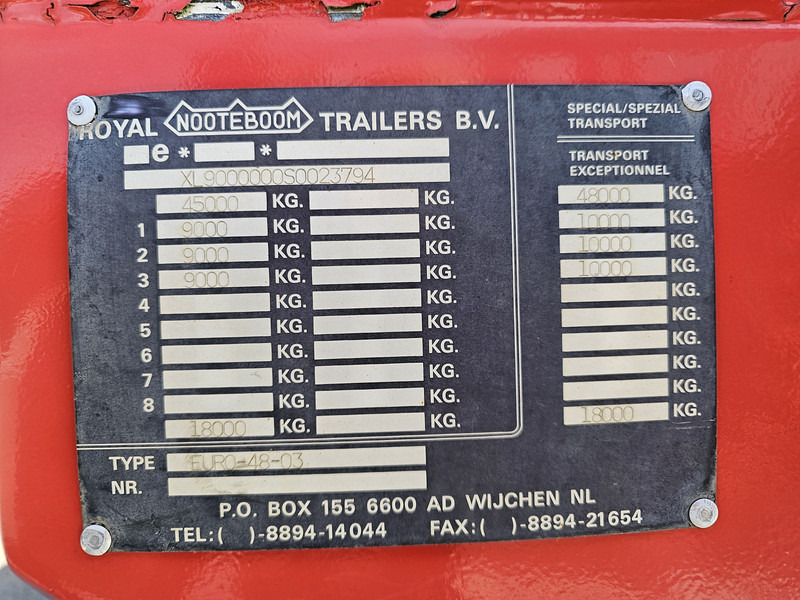 Nooteboom EURO-48-03 / EXTENDABLE / REMOVABLE NECK leasing Nooteboom EURO-48-03 / EXTENDABLE / REMOVABLE NECK: obrázek 19