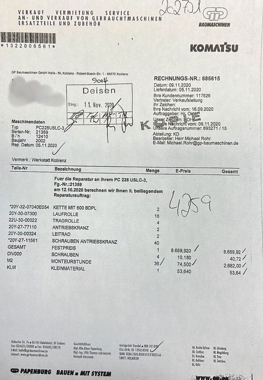 Komatsu PC228USLC 23200 Kg 107 Kw Komatsu PC228USLC 23200 Kg 107 Kw - Pásové rýpadlo: obrázek 4 Komatsu PC228USLC 23200 Kg 107 Kw Komatsu PC228USLC 23200 Kg 107 Kw - Pásové rýpadlo: obrázek 4