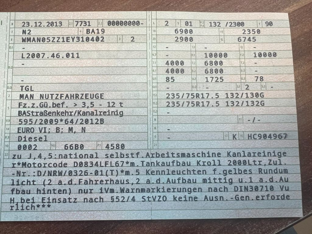 MAN 10.180 Saug & Druck & Spülwagen & Funk Euro 6 MAN 10.180 Saug & Druck & Spülwagen - Čistič odpadových jam: obrázek 3 MAN 10.180 Saug & Druck & Spülwagen & Funk Euro 6 MAN 10.180 Saug & Druck & Spülwagen - Čistič odpadových jam: obrázek 3