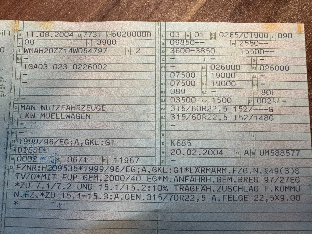 MAN 26.360 6X2 Müllwagen MAN 26.360 6X2 Müllwagen - Vůz na odvoz odpadků: obrázek 2 MAN 26.360 6X2 Müllwagen MAN 26.360 6X2 Müllwagen - Vůz na odvoz odpadků: obrázek 2