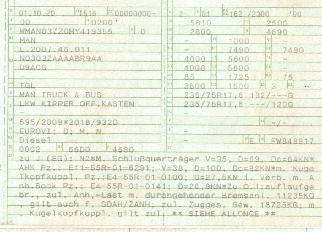 MAN 8.220 4x2 Meiller 3S. Kipper | TOP Zustand! - Dodávka sklápěč: obrázek 2 MAN 8.220 4x2 Meiller 3S. Kipper | TOP Zustand! - Dodávka sklápěč: obrázek 2