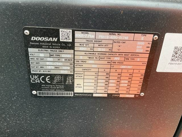 Doosan B30X-7 PLUS - Elektrický vysokozdvižný vozík: obrázek 5 Doosan B30X-7 PLUS - Elektrický vysokozdvižný vozík: obrázek 5