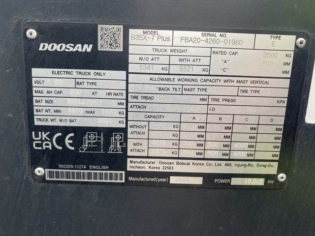 Doosan B35X-7 PLUS - Elektrický vysokozdvižný vozík: obrázek 5 Doosan B35X-7 PLUS - Elektrický vysokozdvižný vozík: obrázek 5