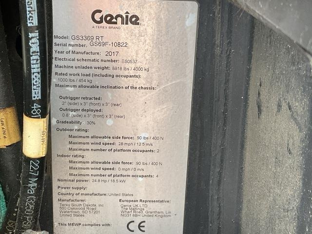 Genie GS3369RT - Nůžková plošina: obrázek 5 Genie GS3369RT - Nůžková plošina: obrázek 5