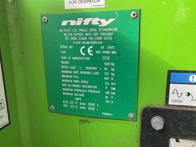 Niftylift HR17 - Kloubová plošina: obrázek 5 Niftylift HR17 - Kloubová plošina: obrázek 5
