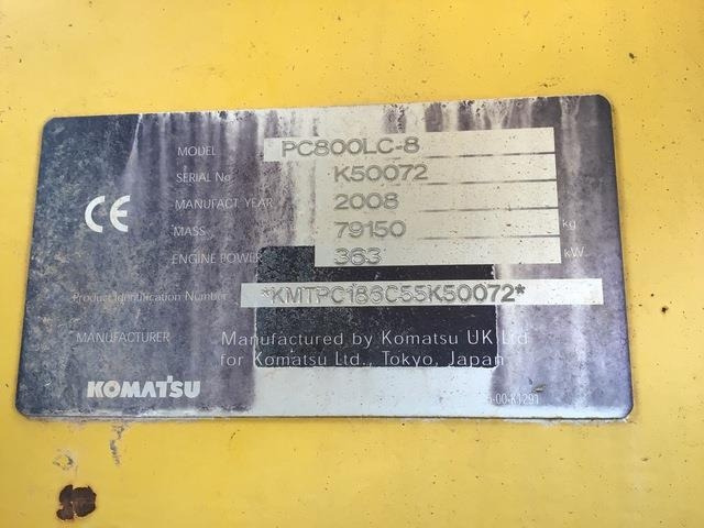 Komatsu PC800-8 - Pásové rýpadlo: obrázek 5 Komatsu PC800-8 - Pásové rýpadlo: obrázek 5