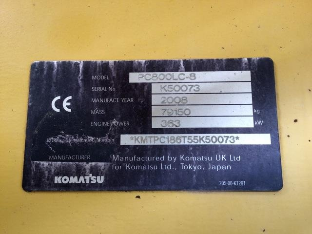 Komatsu PC800LC-8 - Pásové rýpadlo: obrázek 5 Komatsu PC800LC-8 - Pásové rýpadlo: obrázek 5