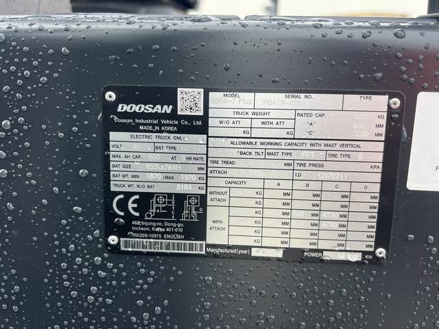 Doosan B30X-7 PLUS - Elektrický vysokozdvižný vozík: obrázek 5 Doosan B30X-7 PLUS - Elektrický vysokozdvižný vozík: obrázek 5