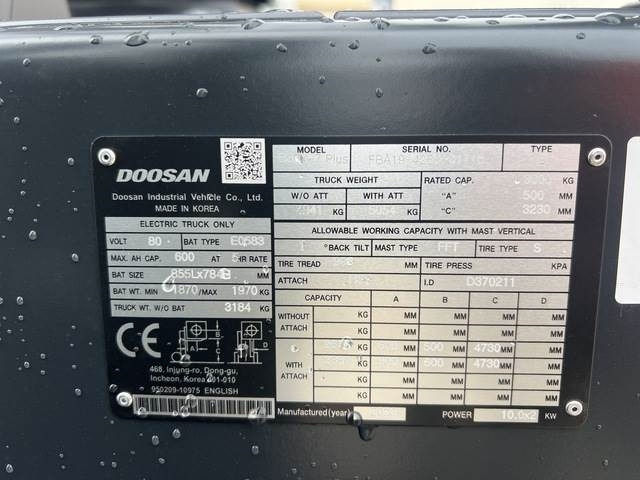 Doosan B30X-7 PLUS - Elektrický vysokozdvižný vozík: obrázek 5 Doosan B30X-7 PLUS - Elektrický vysokozdvižný vozík: obrázek 5