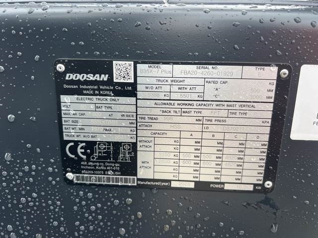 Doosan B35X-7 PLUS - Elektrický vysokozdvižný vozík: obrázek 5 Doosan B35X-7 PLUS - Elektrický vysokozdvižný vozík: obrázek 5