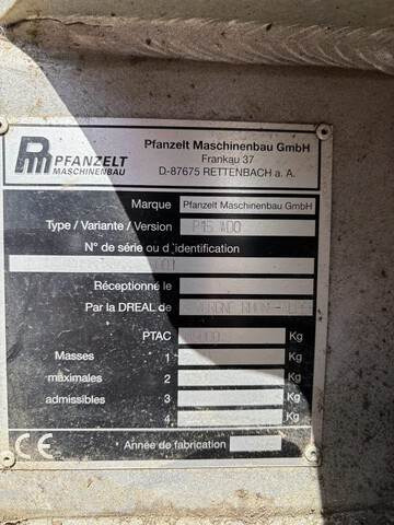 Pfanzelt Maschineubau GmbH P15 WD0 - Vyvážecí přívěs: obrázek 4 Pfanzelt Maschineubau GmbH P15 WD0 - Vyvážecí přívěs: obrázek 4
